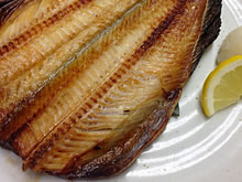 There are  broiled food and dried food here.